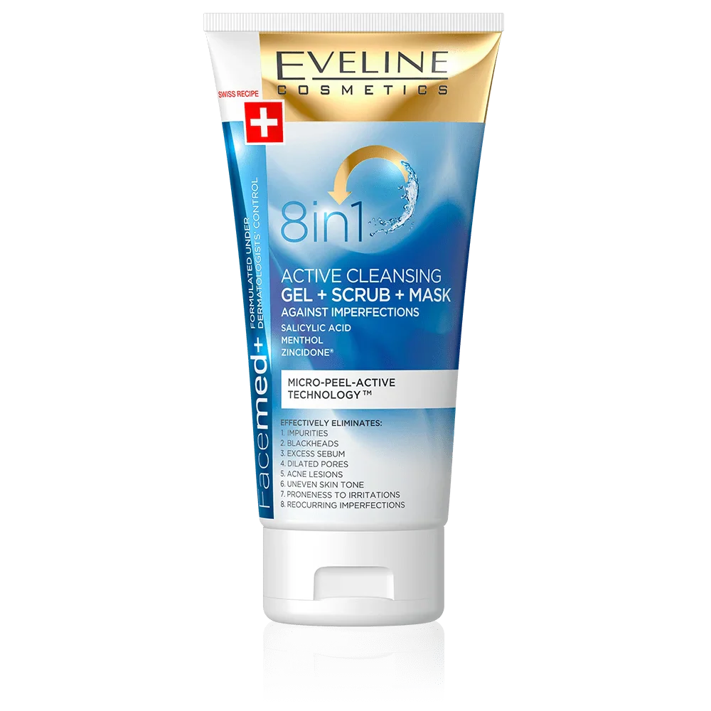 Facemed+ 8in1 Active Cleansing Gel + Scrub + Mask