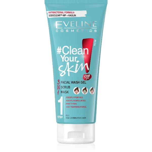 Clean Your Skin Gel + Scrub + Mask – 3-in-1